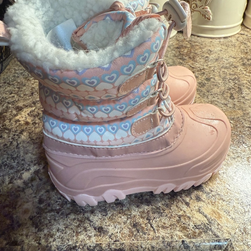 Kids Pink Snow Boots - Picture 4 of 7